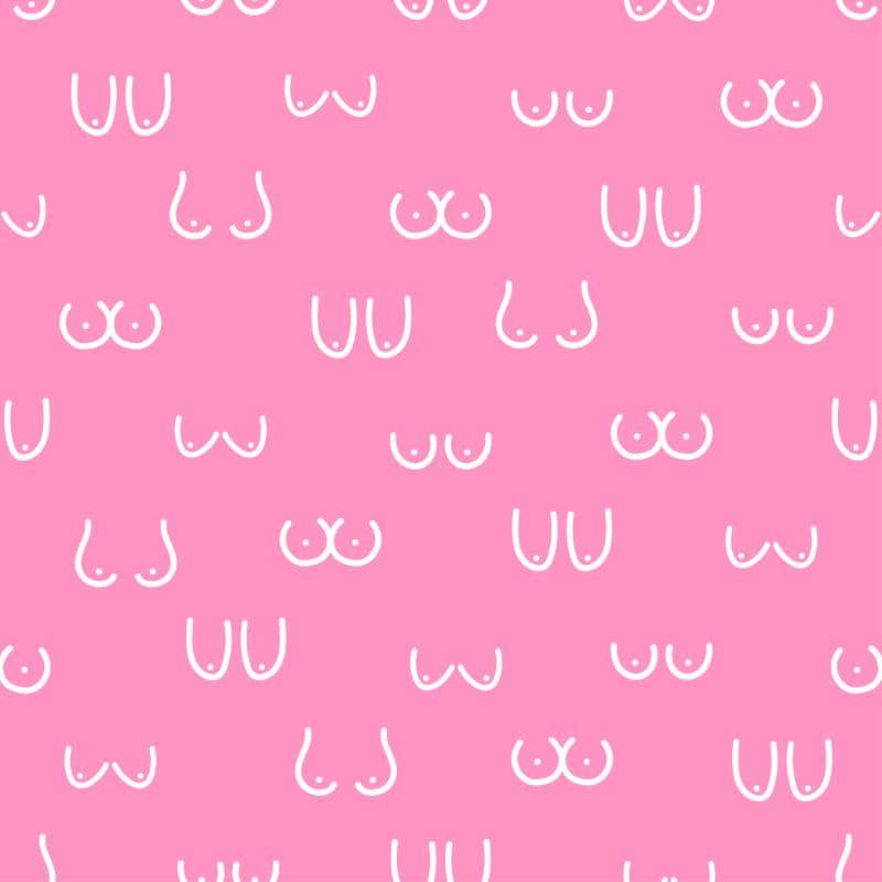 outline_women_breast_pink_background_seamless_patternn